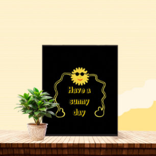 Póster Sol Guay con gafas de sol