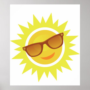 Póster Sol llevando gafas de sol