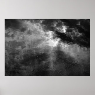 Póster Sol, Nubes, Agua Y Tumba.