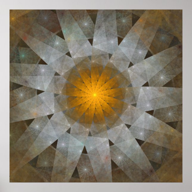 Póster 'Sol originami' (Frente)