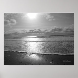 Póster Sol poniente sobre el poster del océano