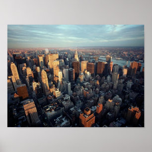 Póster Sol poster en la ciudad de Nueva York: Chrysler Bl