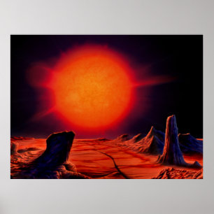 Póster Sol rojo