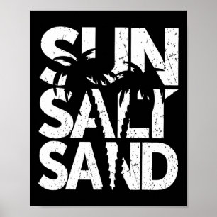 Póster Sol Sal Arena Palma Hawaii Playa Verano Vacaciones
