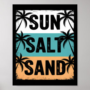 Póster Sol Sal Arena Verano Vibraciones de Playa Vacacion