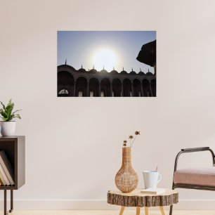 Póster Sol sobre la mezquita de El Cairo