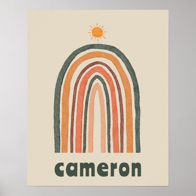 Póster Sol sobre un arcoiris (Frente)