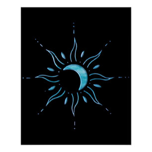 Póster Sol Turquesa