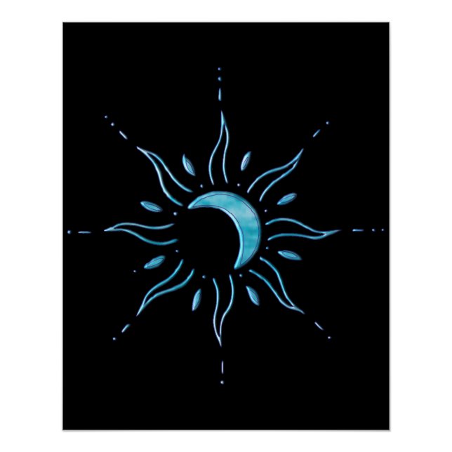 Póster Sol Turquesa  (Anverso)