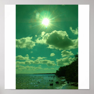 Póster Sol verde