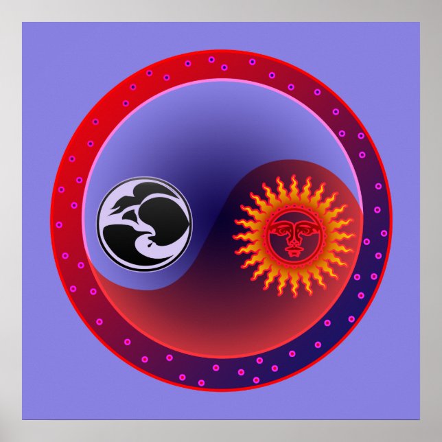 Póster Sol y Luna en equilibrio (Frente)