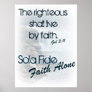 Póster Sola Fide/ Faione sola