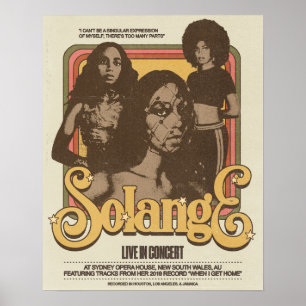Póster Solange en vivo en Nueva Gales del Sur, Au Poster