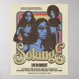 Póster Solange en vivo en Nueva Gales del Sur, Poster de
