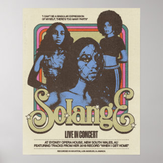 Póster Solange en vivo en Nueva Gales del Sur, Poster de