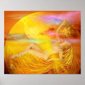 Póster Solar Plexus Chakra Diosa Bella Artes Poster/Impri