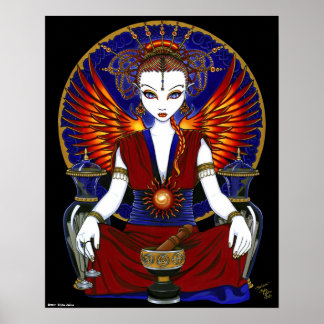 Póster "Solara" Poster del Ángel de Fuego de la Diosa del