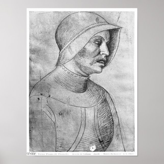 Póster Soldado con casco (Frente)