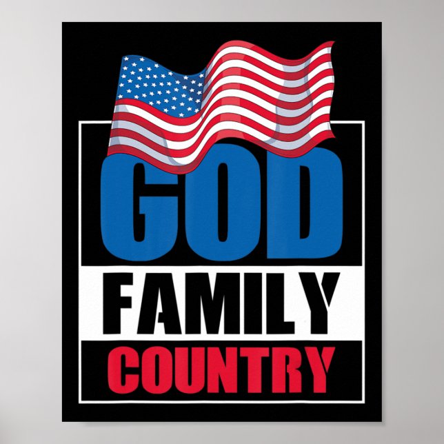 Póster Soldado de la familia de Dios Patriota Memoria de  (Frente)
