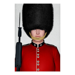 Póster Soldado de la Guardia Real Británica Arte de Londr