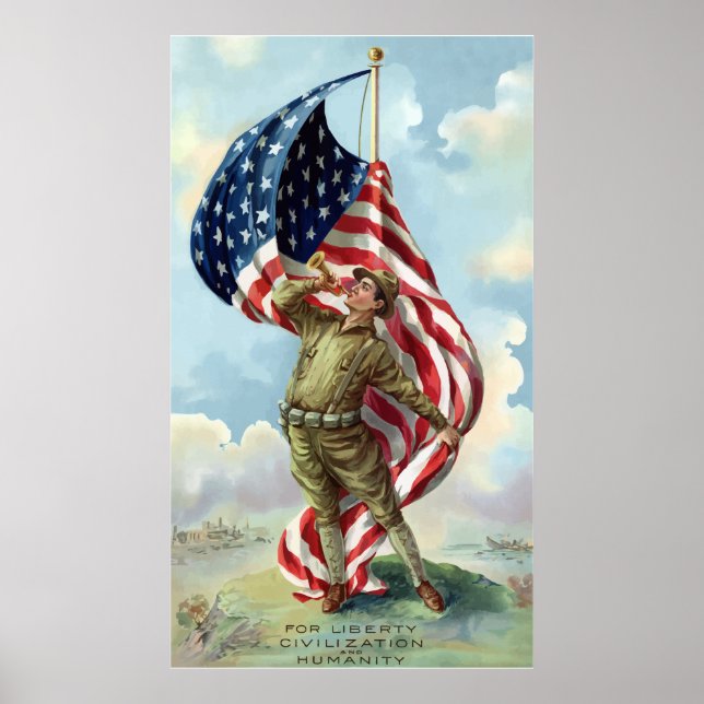 Póster Soldado de la Primera Guerra Mundial - Frontera (Frente)