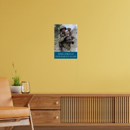 Póster Soldado de la Segunda Guerra Mundial con cachorro