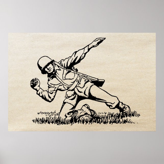 Póster Soldado de la Segunda Guerra Mundial de 1942 (Frente)