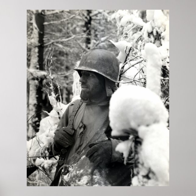 Póster Soldado estadounidense en la Segunda Guerra Mundia (Frente)