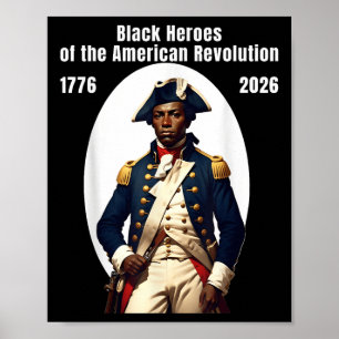Póster Soldado patriota afroamericano de la Guerra de Ind