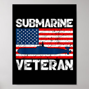 Póster Soldado submarino de naves submarinas de guerra de