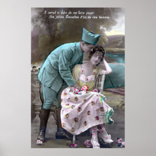 Póster Soldado y amante
