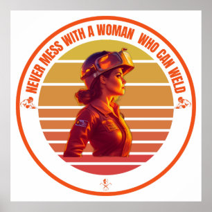 Póster Soldadora Diseño para alguien a quien le encanta s