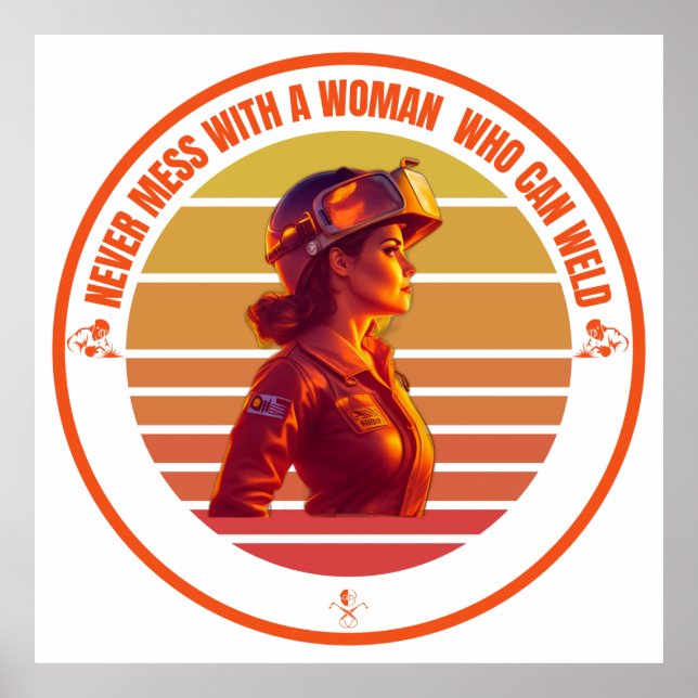 Póster Soldadora Diseño para alguien a quien le encanta s (Frente)