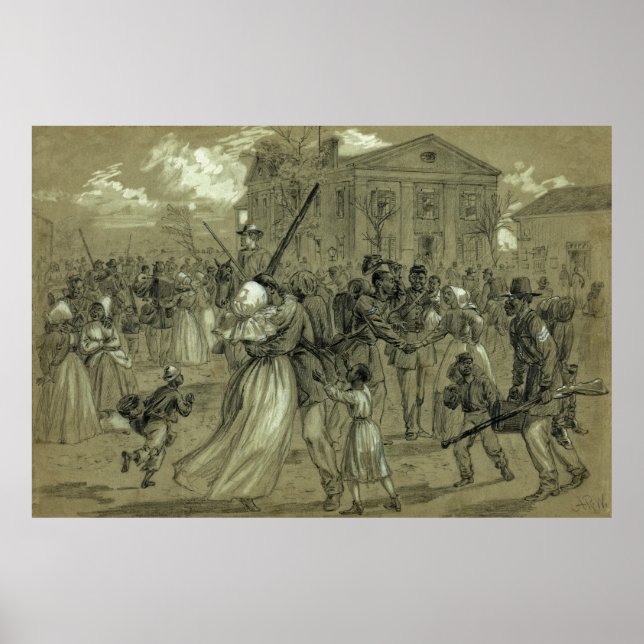 PÓSTER SOLDADOS AFRICANOS EN CASA DE GUERRA CIVIL (Frente)