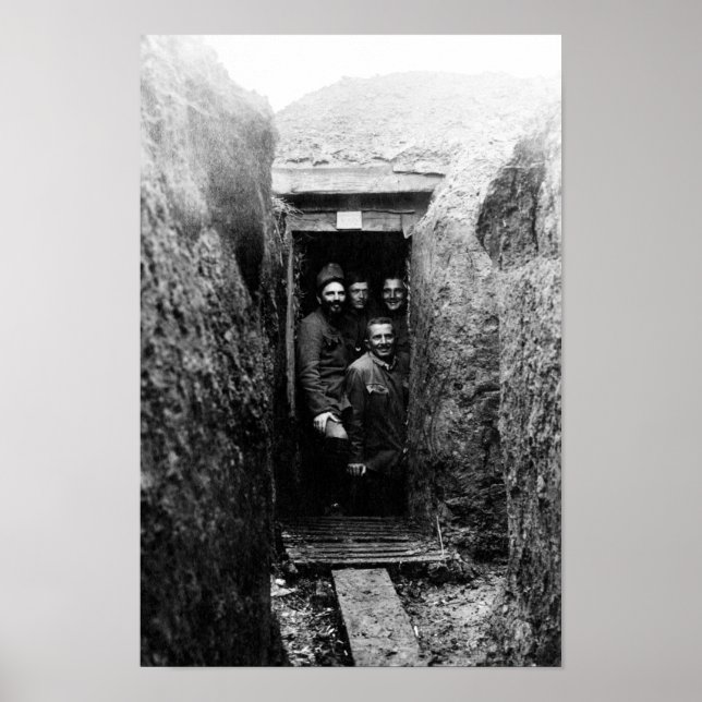 Póster Soldados De La Primera Guerra Mundial En Trench -  (Frente)