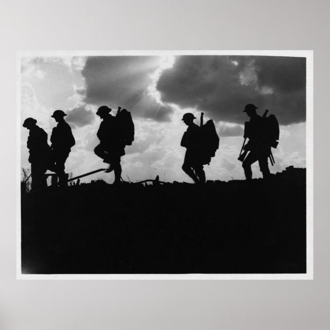 Póster Soldados de la Primera Guerra Mundial que marcharo (Frente)