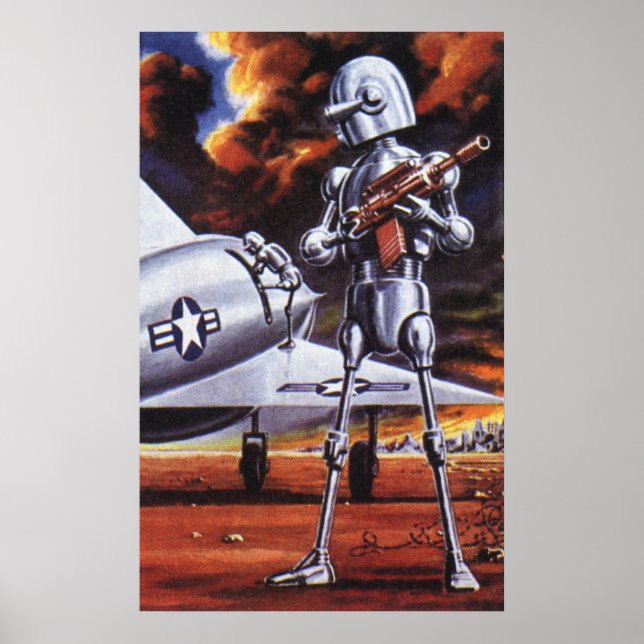 Póster Soldados de robots militares de ciencia ficción vi (Frente)