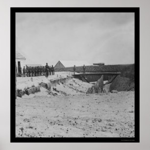 Póster Soldados en Fort Walker en Hilton Head, SC 1861
