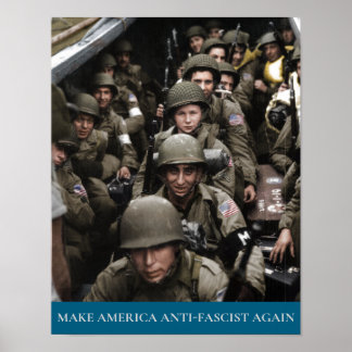 Póster Soldados estadounidenses de la Segunda Guerra Mund