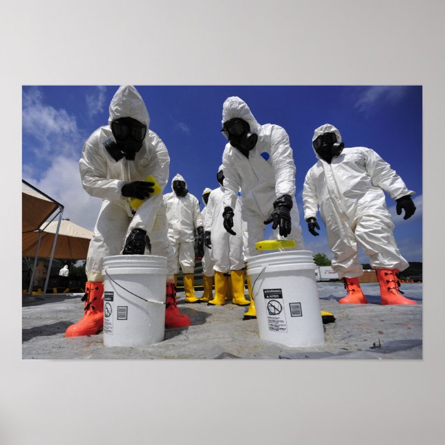 Póster Soldados estadounidenses del 457° Batallón Químico (Frente)