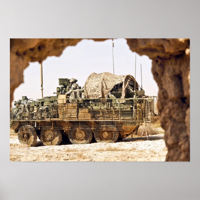 Póster Soldados estadounidenses realizan patrulla de comb (Frente)