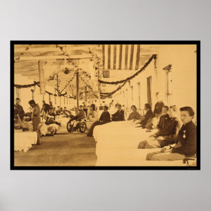 Póster Soldados heridos en el hospital de Armory Square D