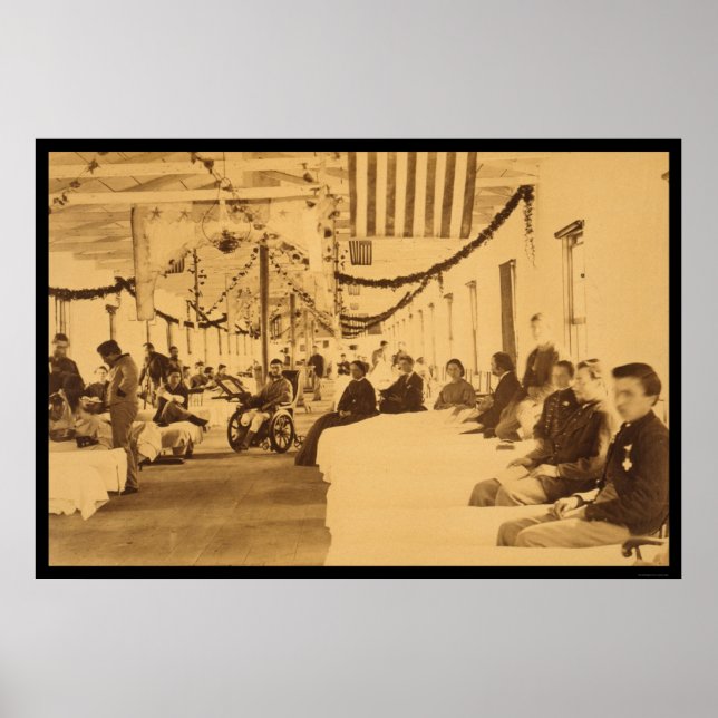 Póster Soldados heridos en el hospital de Armory Square D (Frente)