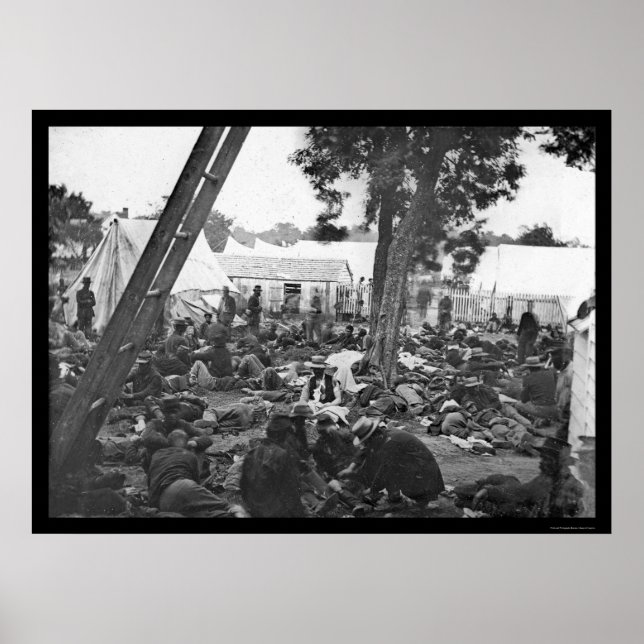 Póster Soldados heridos en el hospital de la guerra civil (Frente)