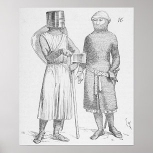 Póster Soldados medievales