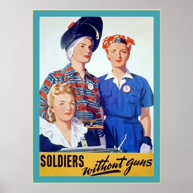 Póster Soldados sin armas ~ Vieja Guerra Mundial 2 (Frente)