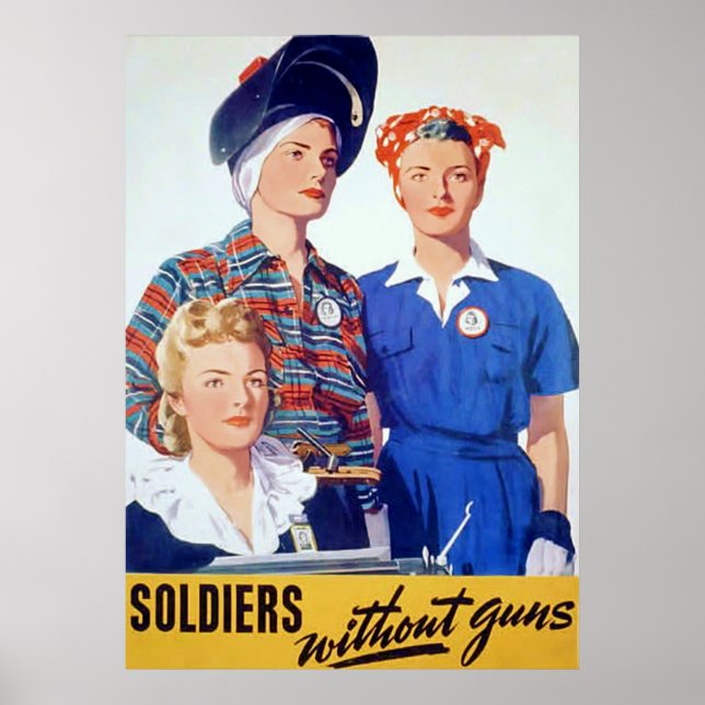 Póster Soldados Sin Armas ~ Vieja Guerra Mundial 2. (Frente)