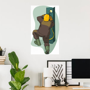 Póster Soldadura en el trabajo