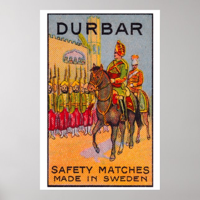 Póster Soldier on Horseback Matchbox Art Print, Swedish (Frente)