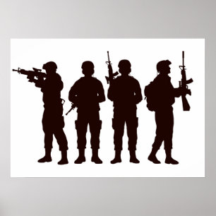 Póster Soldier Silhouette